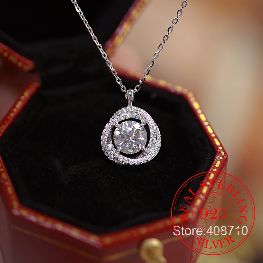 Crystal Choker Necklace - 925 فضة مجوهرات رائعة كريستال موبيوس