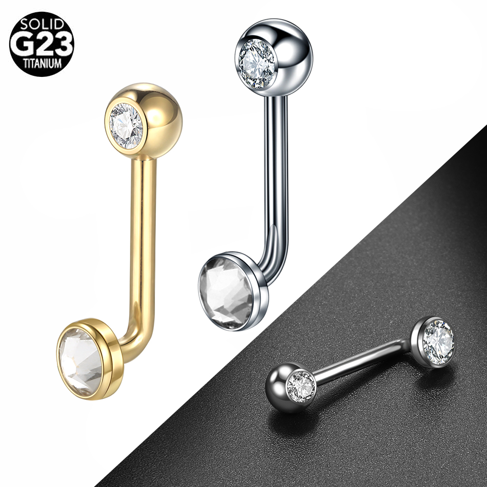 Christina Jewelry & Watches Marguerite Ørestik Forgyldt Sølv - 1 قطعة G23 التيتانيوم تشيكوسلوفاكيا منحني