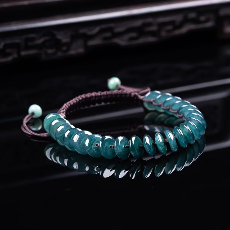 The Jewelry & Watches - سوار من خرز الأباكس الطبيعي الأزرق