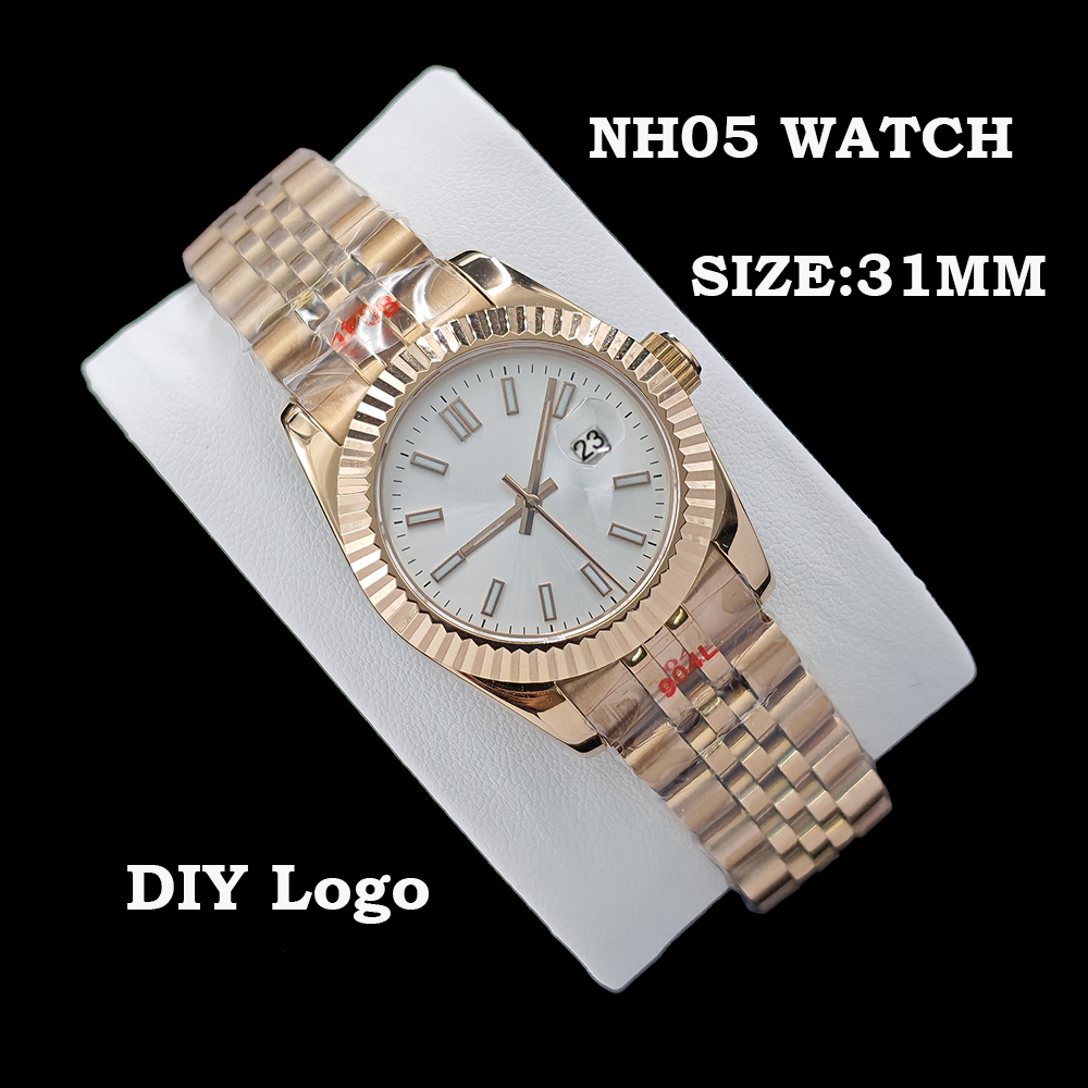 Rose Gold Bracelet - ساعة جديدة 31 ملم NH05 للسيدات،