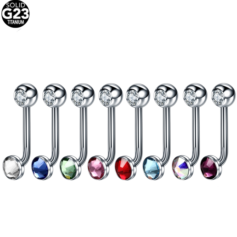 Christina Jewelry & Watches Marguerite Ørestik Forgyldt Sølv - 1 قطعة G23 التيتانيوم الكريستال كريستينا