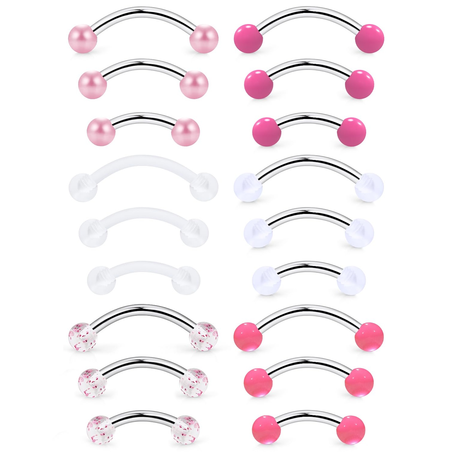 Christina Jewelry & Watches Marguerite Ørestik Forgyldt Sølv - 16g 6/8/10mm الحاجب روك عمودي-Labret مكافحة