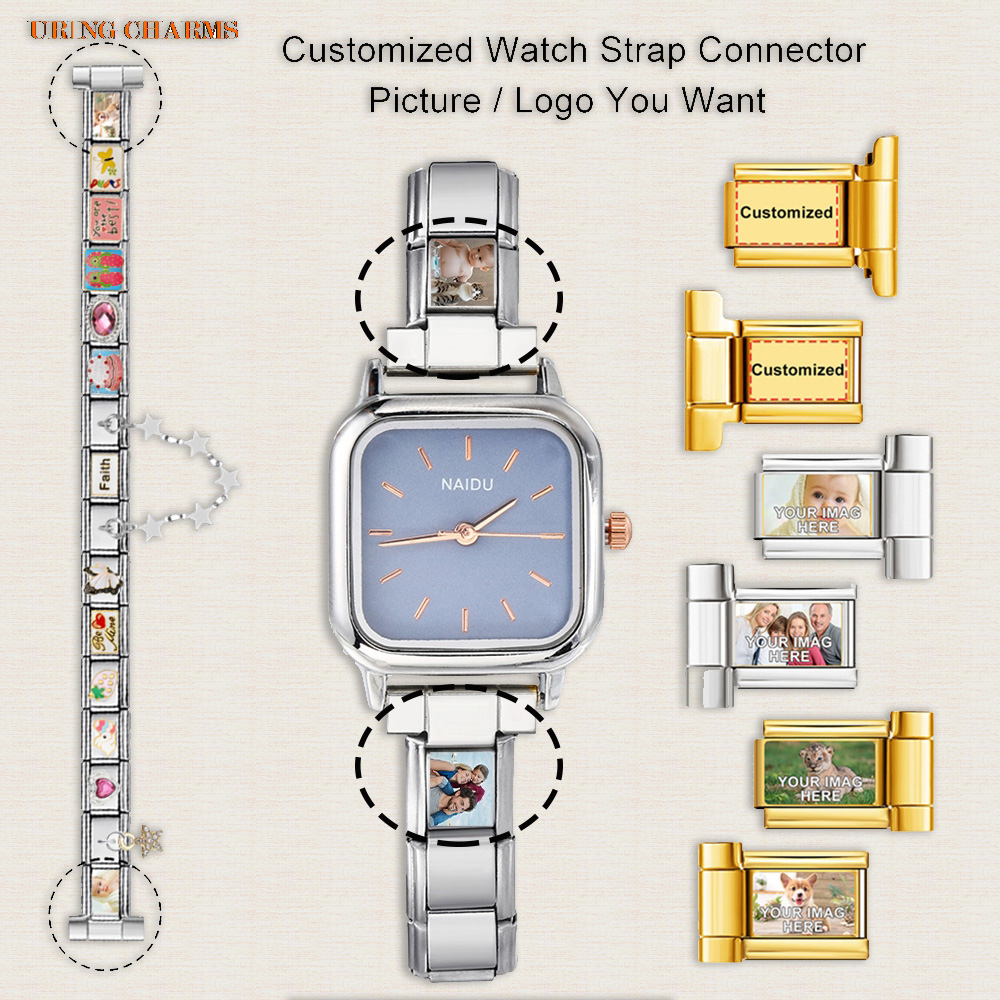 Jewelry Making Watches - 1 زوج صورة شعار مخصص حزام