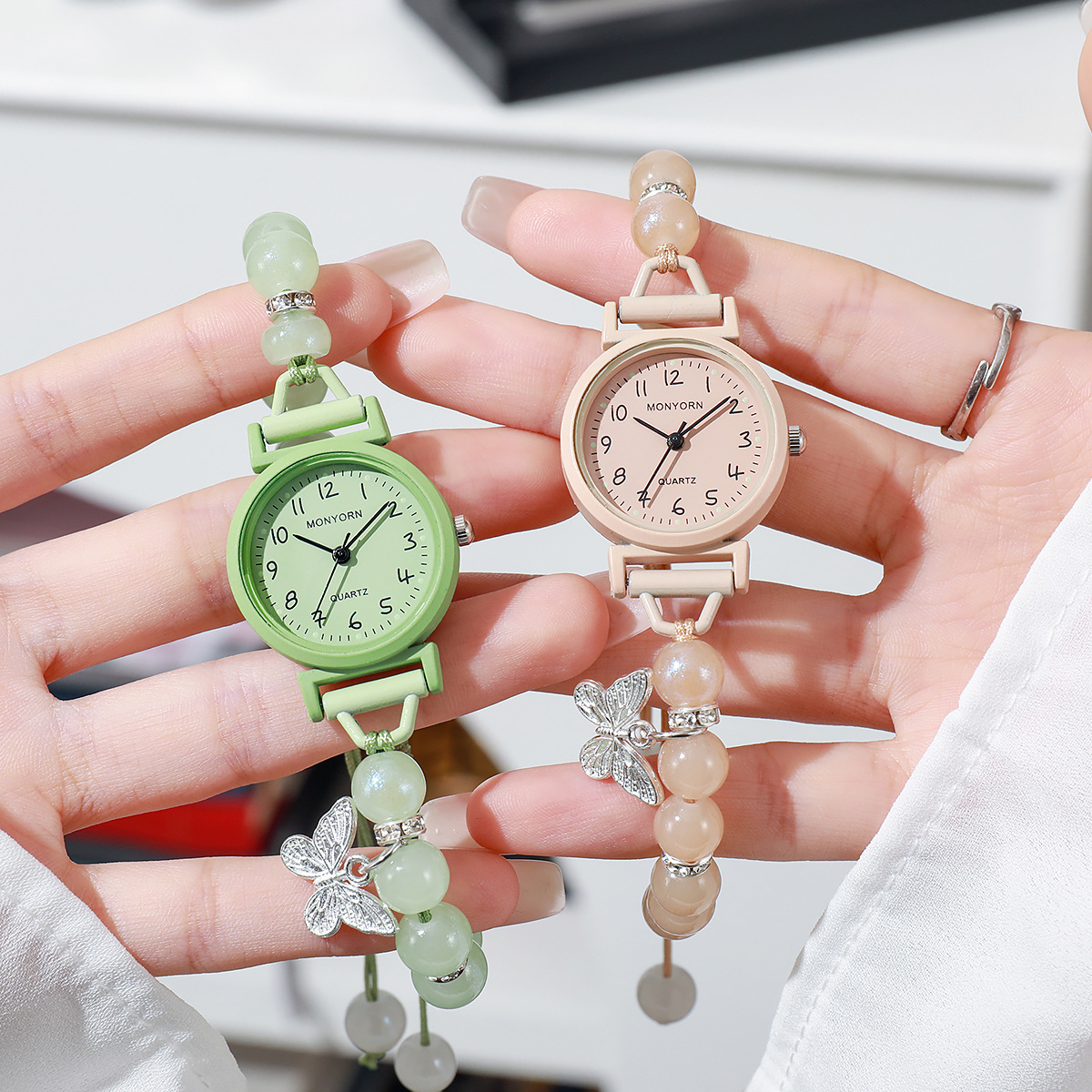 Jewelry Making Watches - ساعة نسائية بسيطة مع سوار خرز