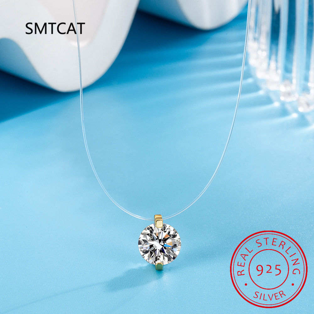 0.5-2CT D اللون مويسانيتي قلاد - مراجعة Crystal Choker Necklace وسعره