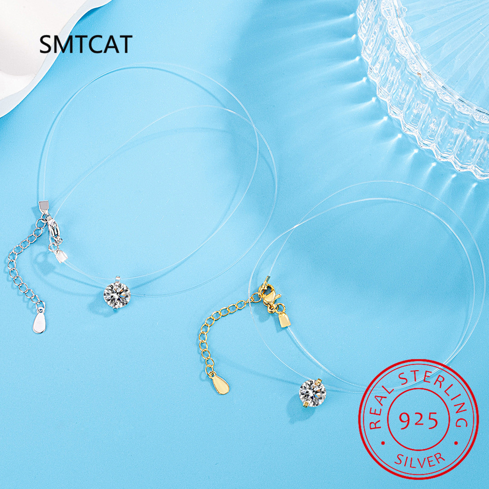 0.5-2CT D اللون مويسانيتي قلاد - مراجعة Crystal Choker Necklace وسعره