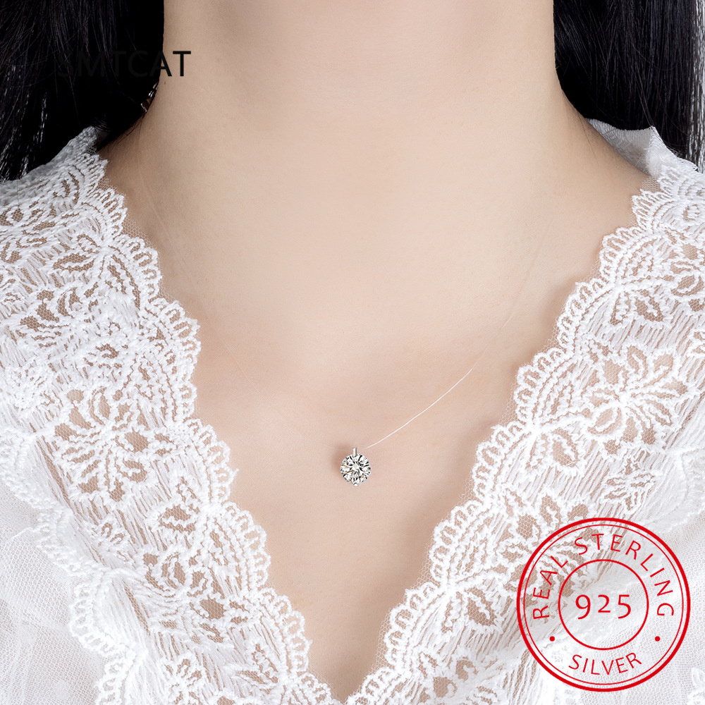 0.5-2CT D اللون مويسانيتي قلاد - مراجعة Crystal Choker Necklace وسعره