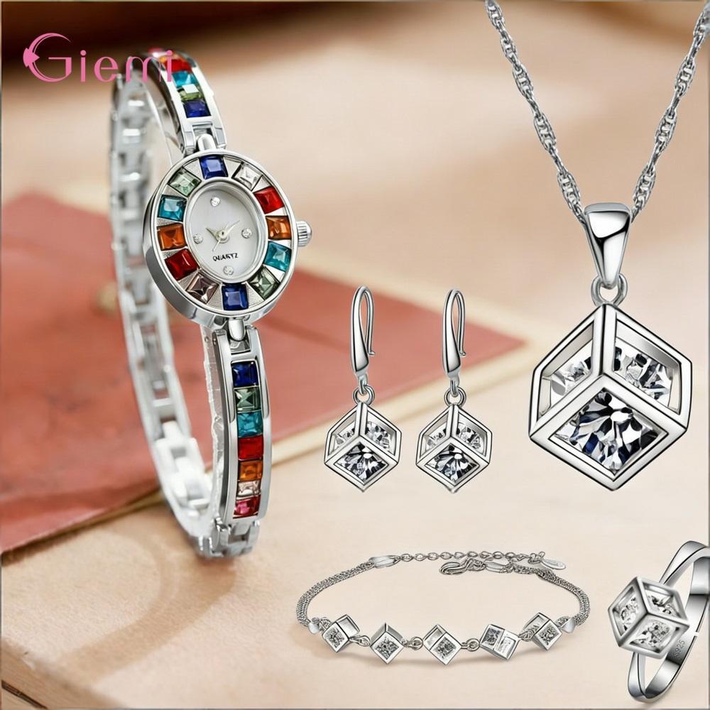 طقم مجوهرات أنيق من الفضة الإس - مراجعة Best Jewelry Watches وسعره