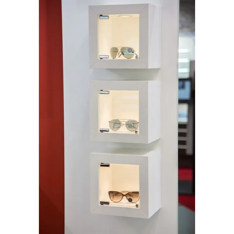 خزانة عرض LED مخصصة بيضاء مثبت - مراجعة Jewelry Stores With Watches وسعره