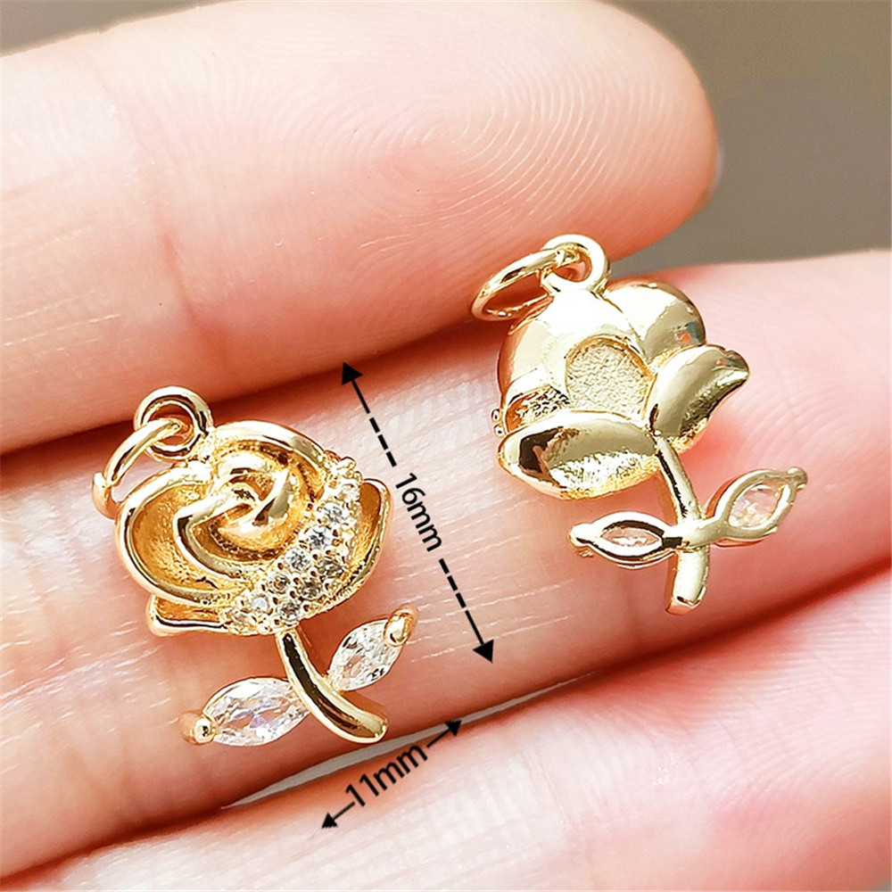 14K مطلية بالذهب والزركونيوم م - مراجعة Rose Gold Bracelet وسعره