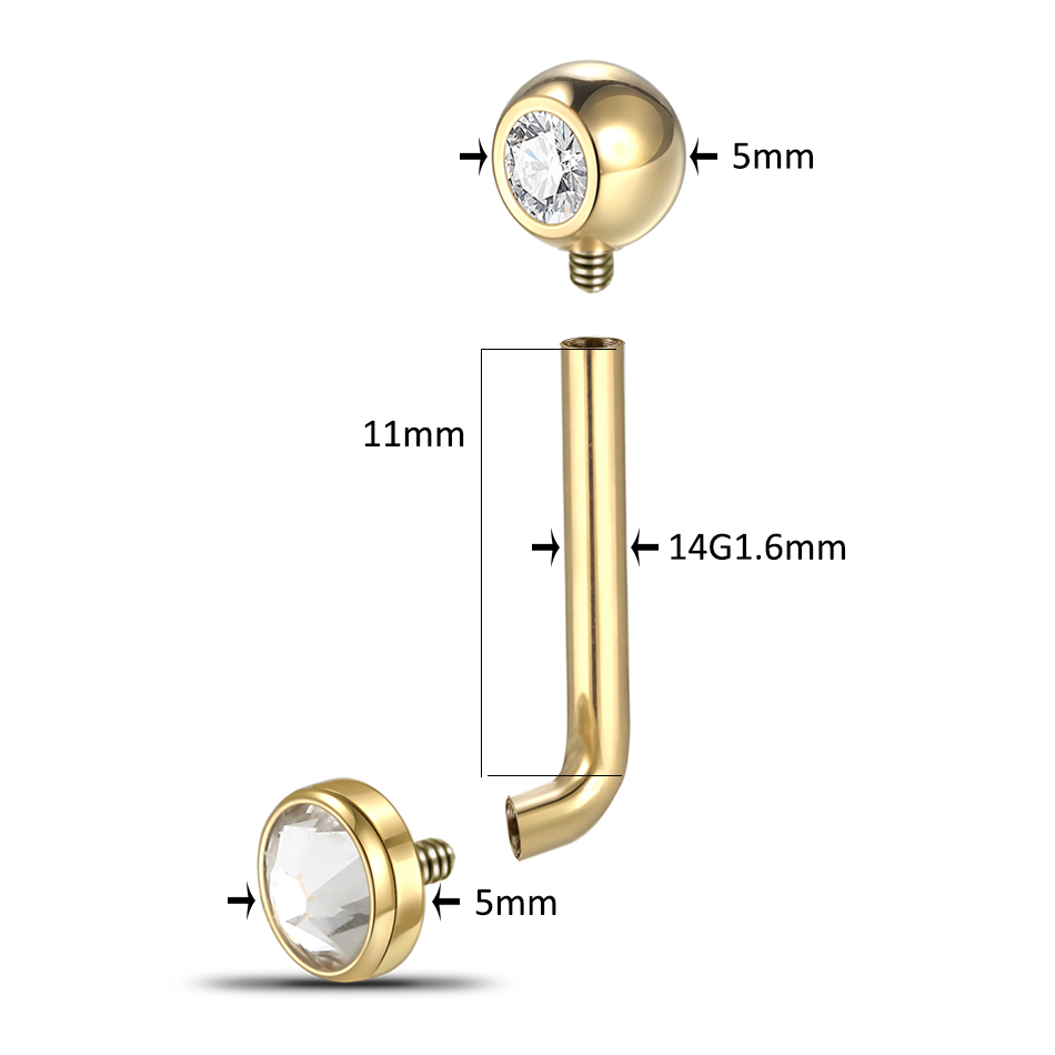 1/5 قطع من مجوهرات الجسم المصن - مراجعة Christina Jewelry & Watches Marguerite Ørestik Forgyldt Sølv وسعره