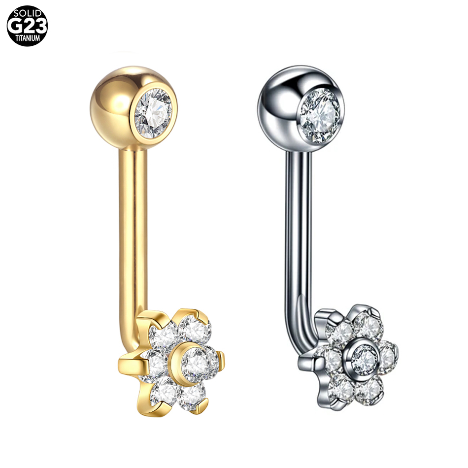ثقب جسم من التيتانيوم مع زهرة  - مراجعة Christina Jewelry & Watches Marguerite Ørestik Forgyldt Sølv وسعره