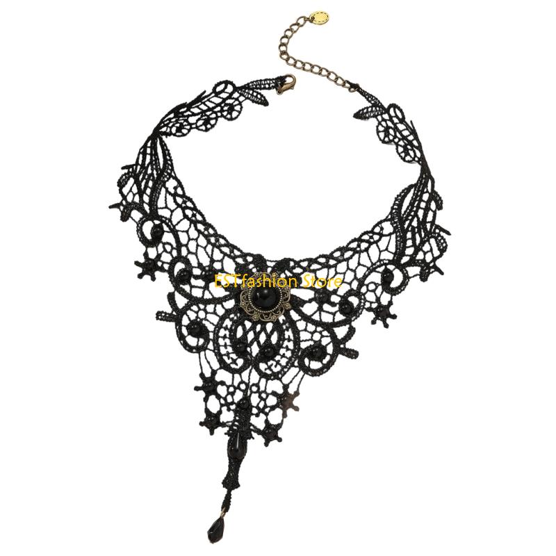 Y5GC الدانتيل المختنق قلادة ال - مراجعة Crystal Choker Necklace وسعره