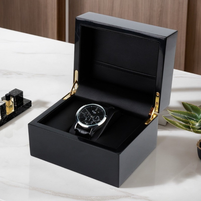 صندوق تخزين ساعات أسود عالي ال - مراجعة Best Jewelry Watches وسعره