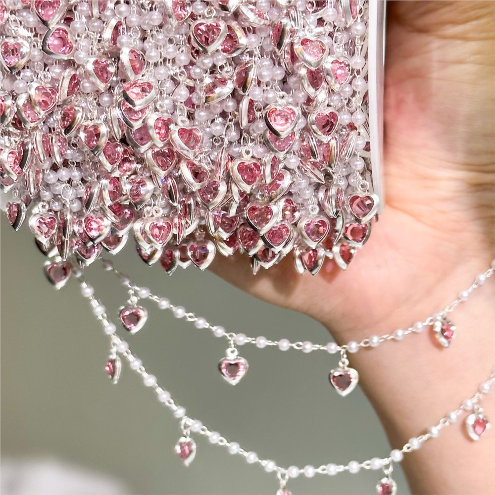 سلسلة نحاسية بقلوب كريستالية و - مراجعة Crystal Choker Necklace وسعره