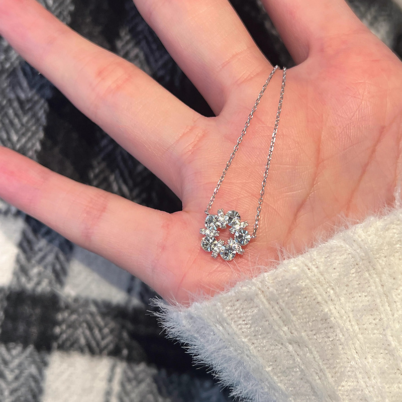 925 فضة رائعة كريستال محظوظ جا - مراجعة Crystal Choker Necklace وسعره