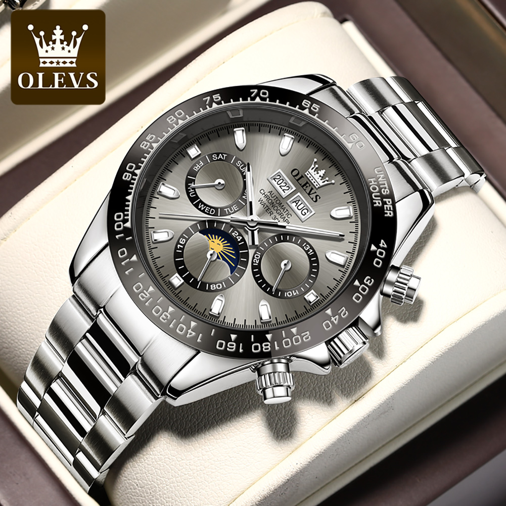 OLEVS 6654 ساعة رجالي فاخرة كر - مراجعة Omega Watch Seamaster وسعره