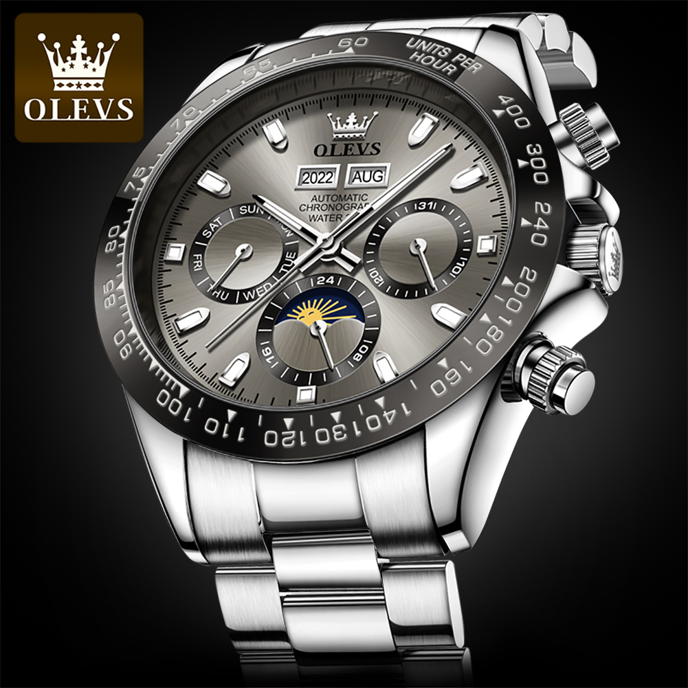 OLEVS 6654 ساعة رجالي فاخرة كر - مراجعة Omega Watch Seamaster وسعره