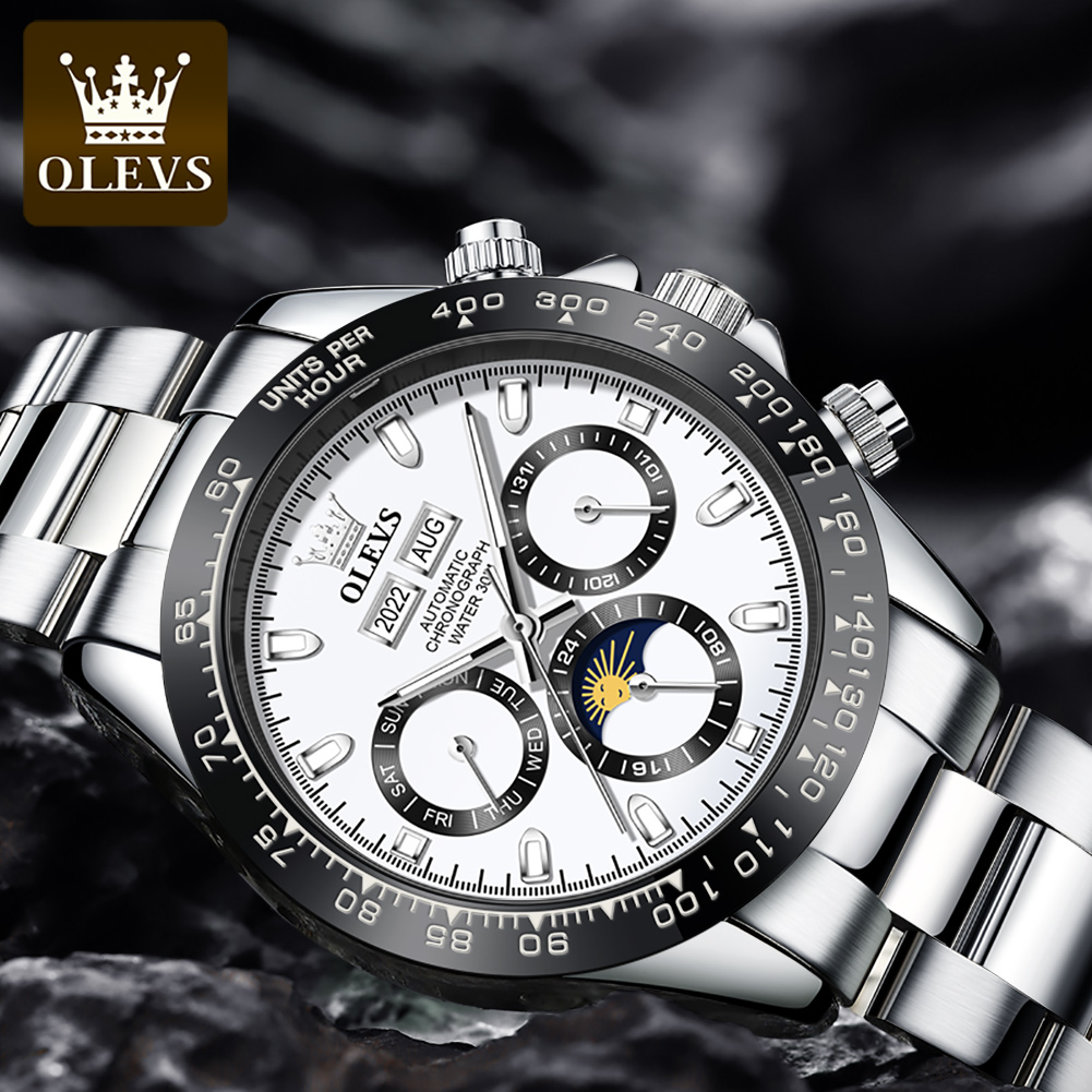 OLEVS 6654 ساعة رجالي فاخرة كر - مراجعة Omega Watch Seamaster وسعره