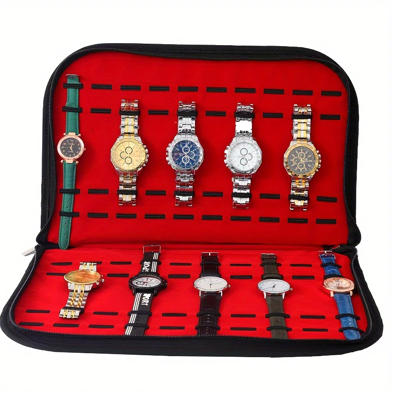 حقيبة تخزين ساعات بـ 20 فتحة،  - مراجعة Jewelry Watches Box وسعره