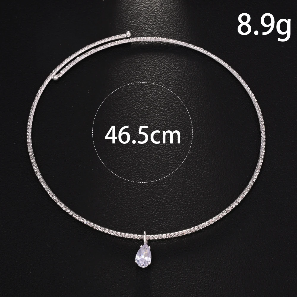 Stonefans قطرة الماء قلادة الم - مراجعة Crystal Choker Necklace وسعره