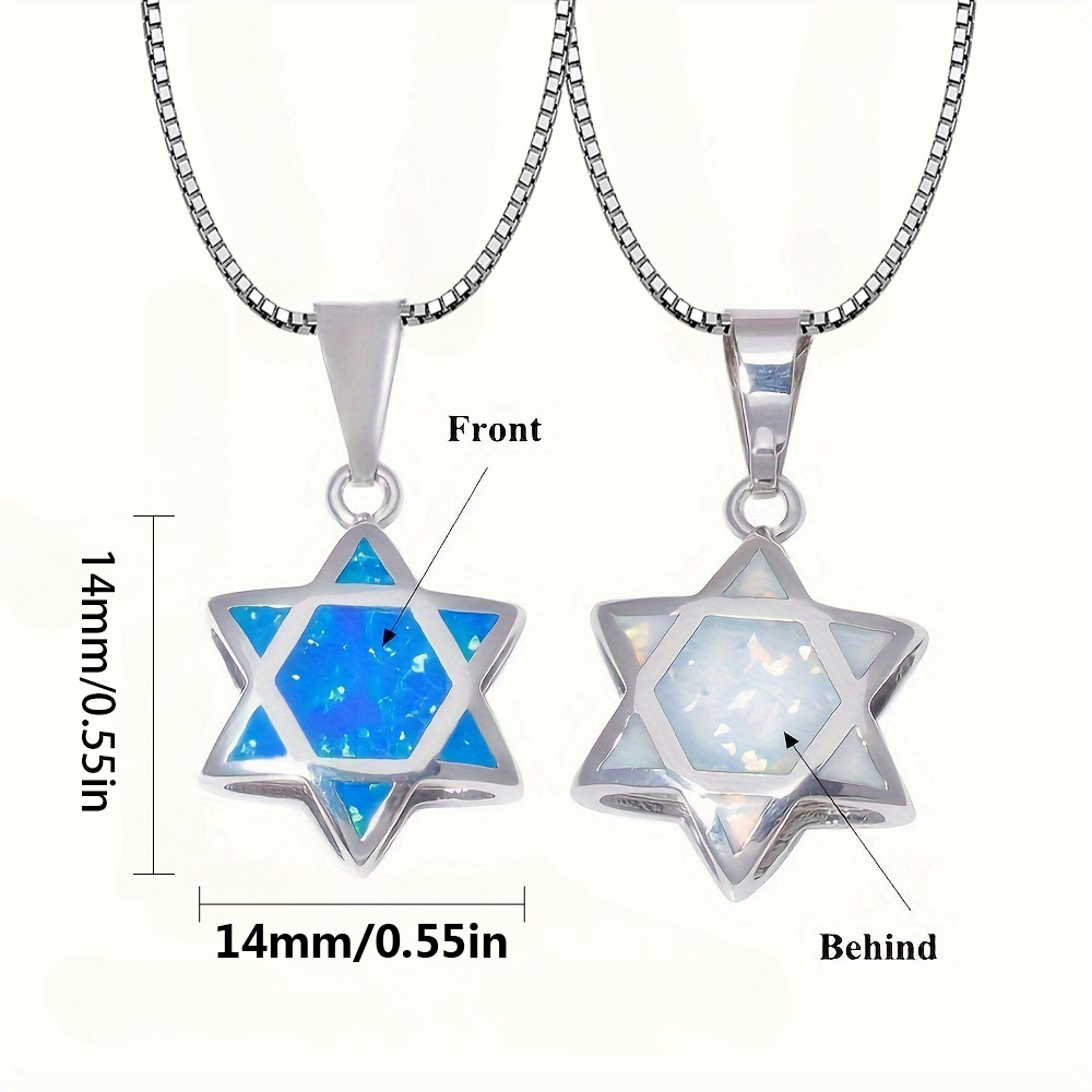 قلادة نجمة داود من حجر الأوبال - مراجعة The Jewelry & Watches وسعره