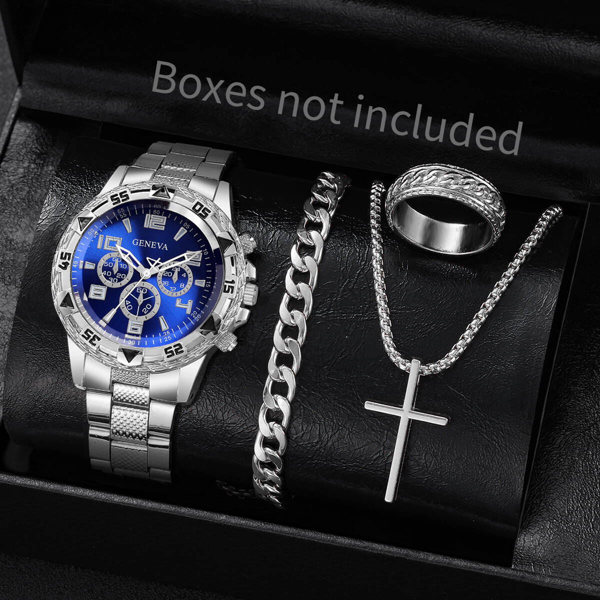 4 قطع/مجموعة ساعات رجالية أنيق - مراجعة Jewelry Type Watches وسعره