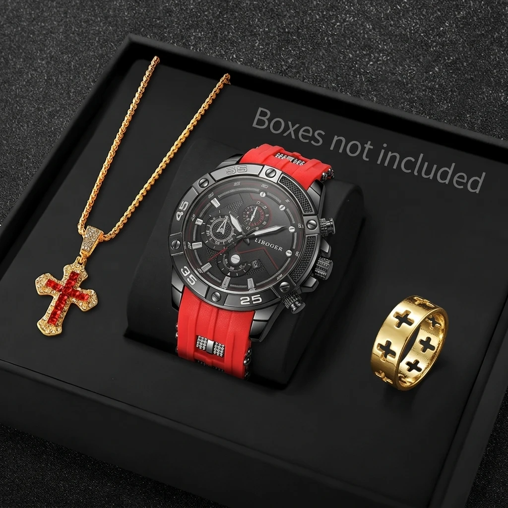 3 قطع ساعة رياضية رجالية أنيقة - مراجعة Jewelry Type Watches وسعره